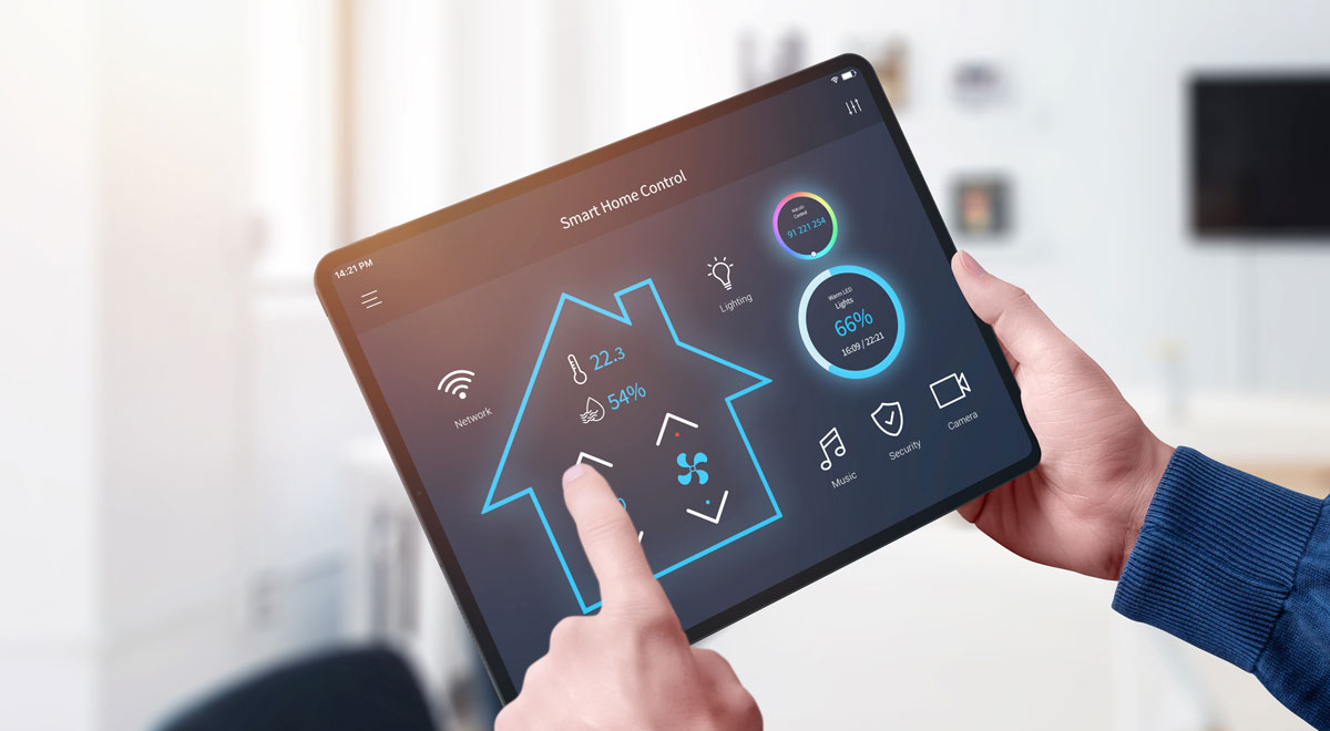 Kontrolle des Smart Home mit Hilfe eines Systems